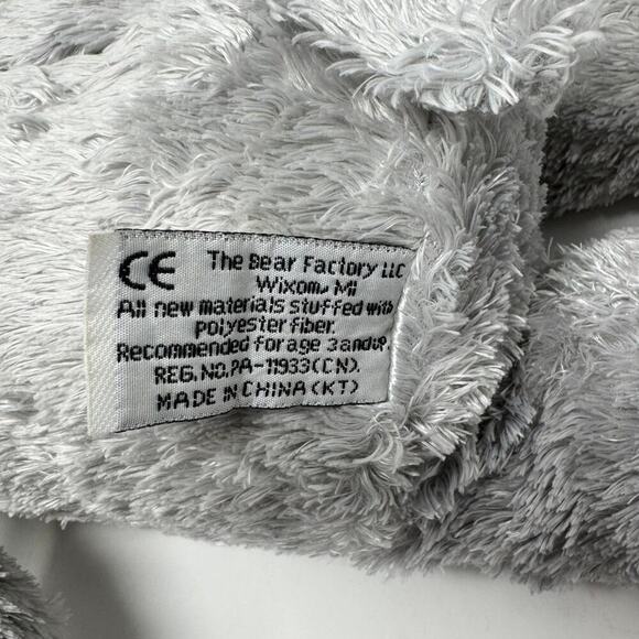 The Bear Factory 2001 Gray Hippo Furry Hippopotamus 15" Plush Stuffed Animal Toy - Picture 10 of 12